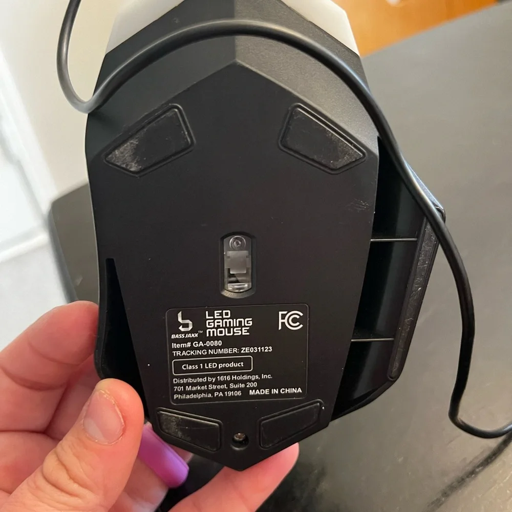 Black and White Wired Gaming Mouse